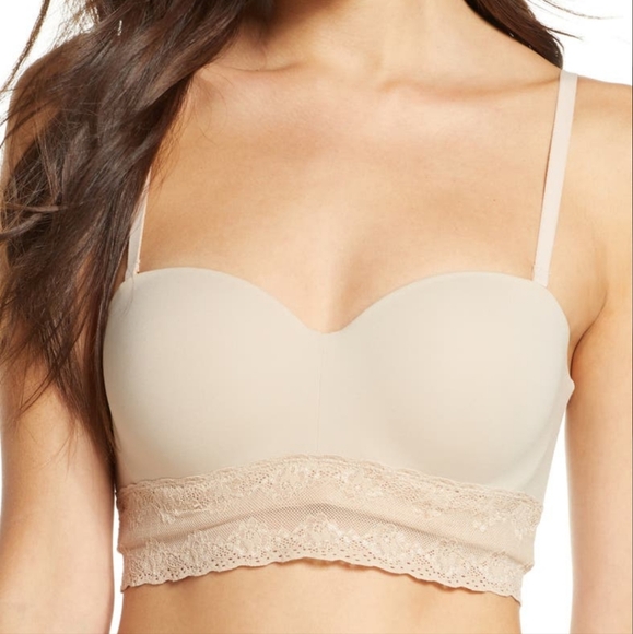 Natori Women's Bliss Perfection Strapless Underwire Bra Cafe - Picture 4 of 4